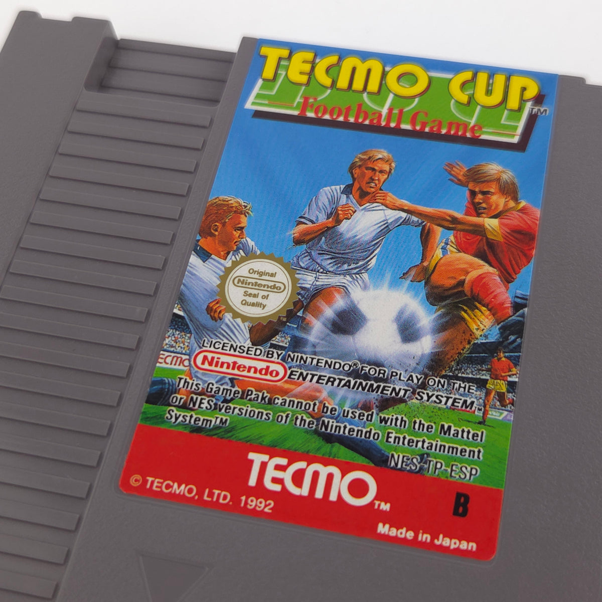 Nintendo NES Spiel Tecmo Cup Football Modul Schutzhülle
