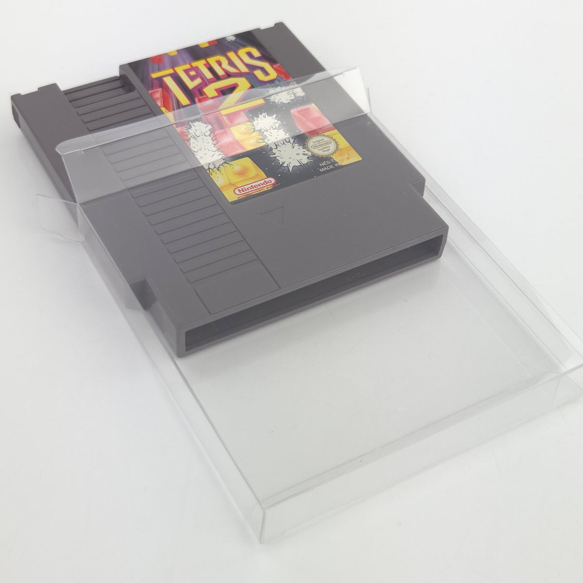 Nintendo NES Spiel Tetris 2 Modul Schutzhülle PAL NOE