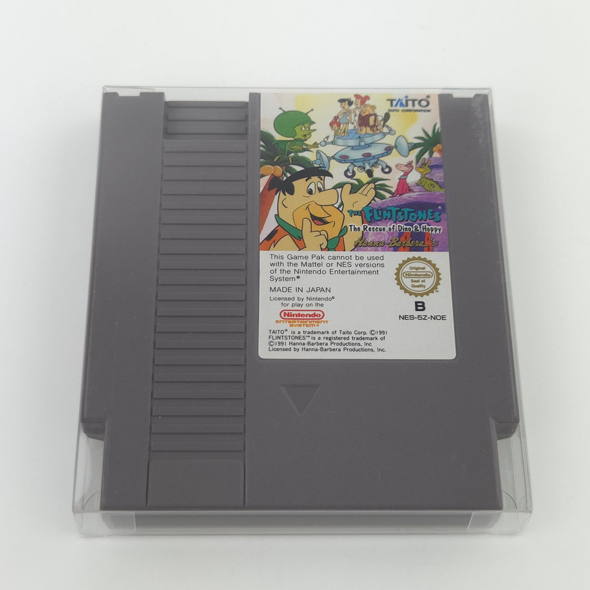 Nintendo NES Spiel The Flintstones Modul Schutzhülle NOE