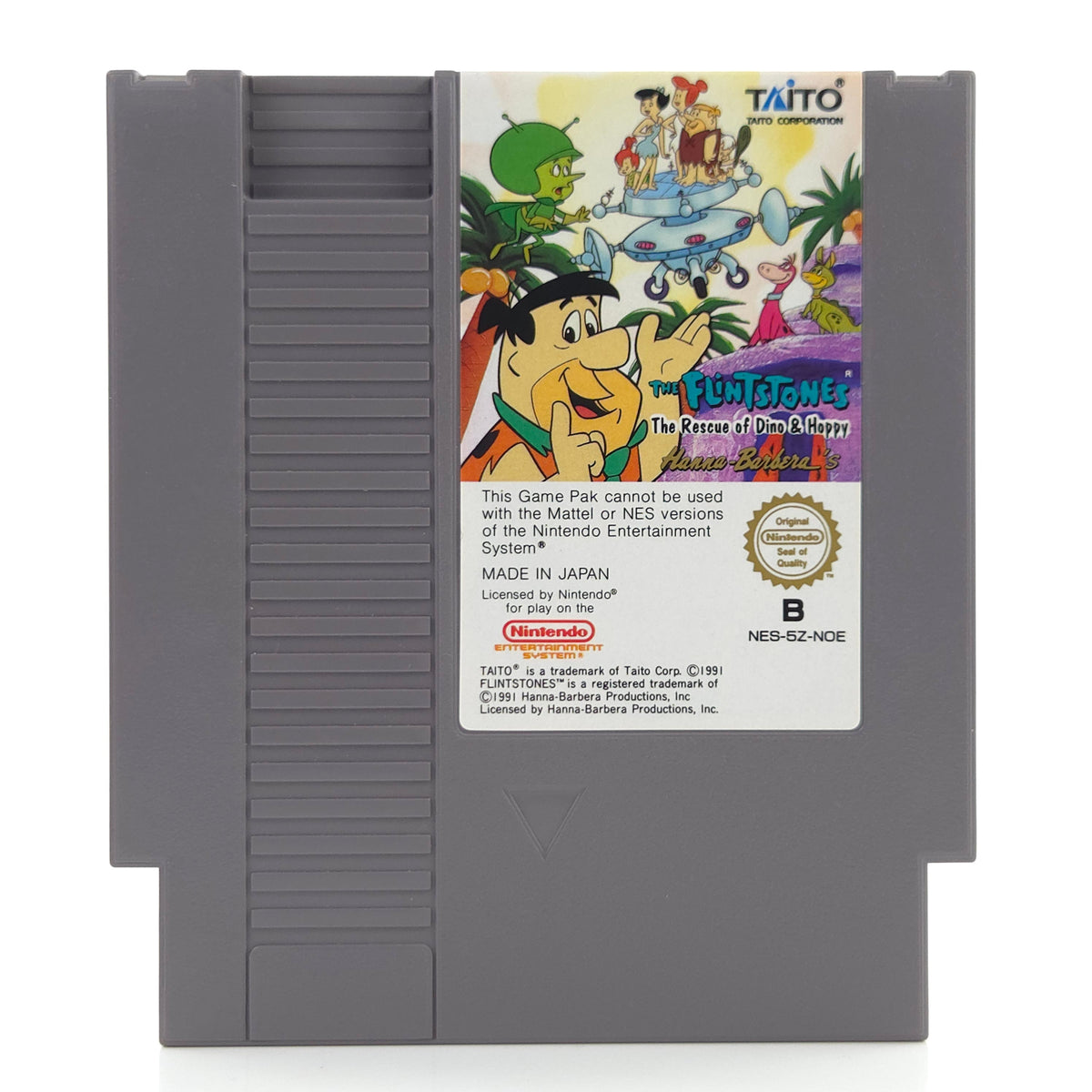 Nintendo NES Spiel The Flintstones Modul Schutzhülle NOE