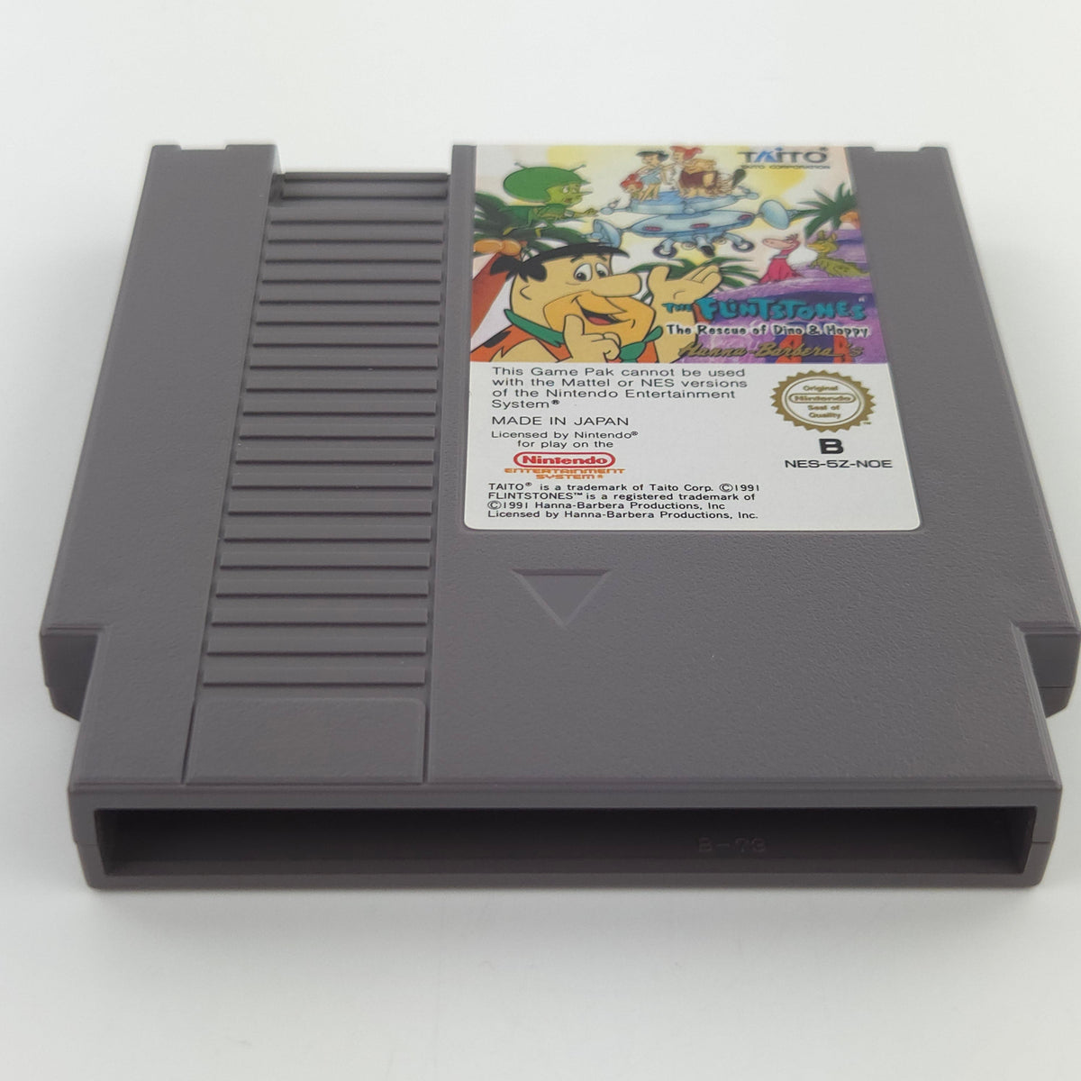 Nintendo NES Spiel The Flintstones Modul Schutzhülle NOE