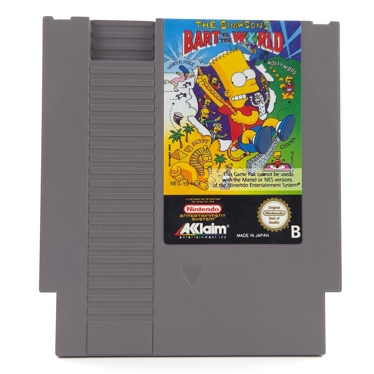 Nintendo NES Spiel Bart vs The World Modul Schutzhülle