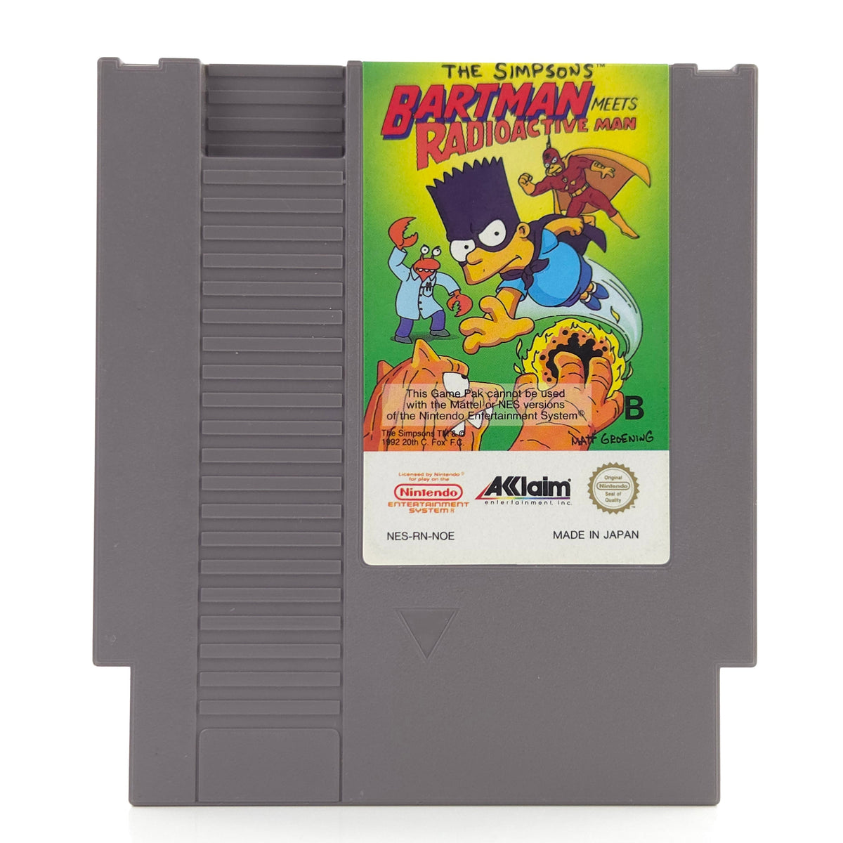 Nintendo NES Spiel Bartman Meets Radioactive Man PAL NOE