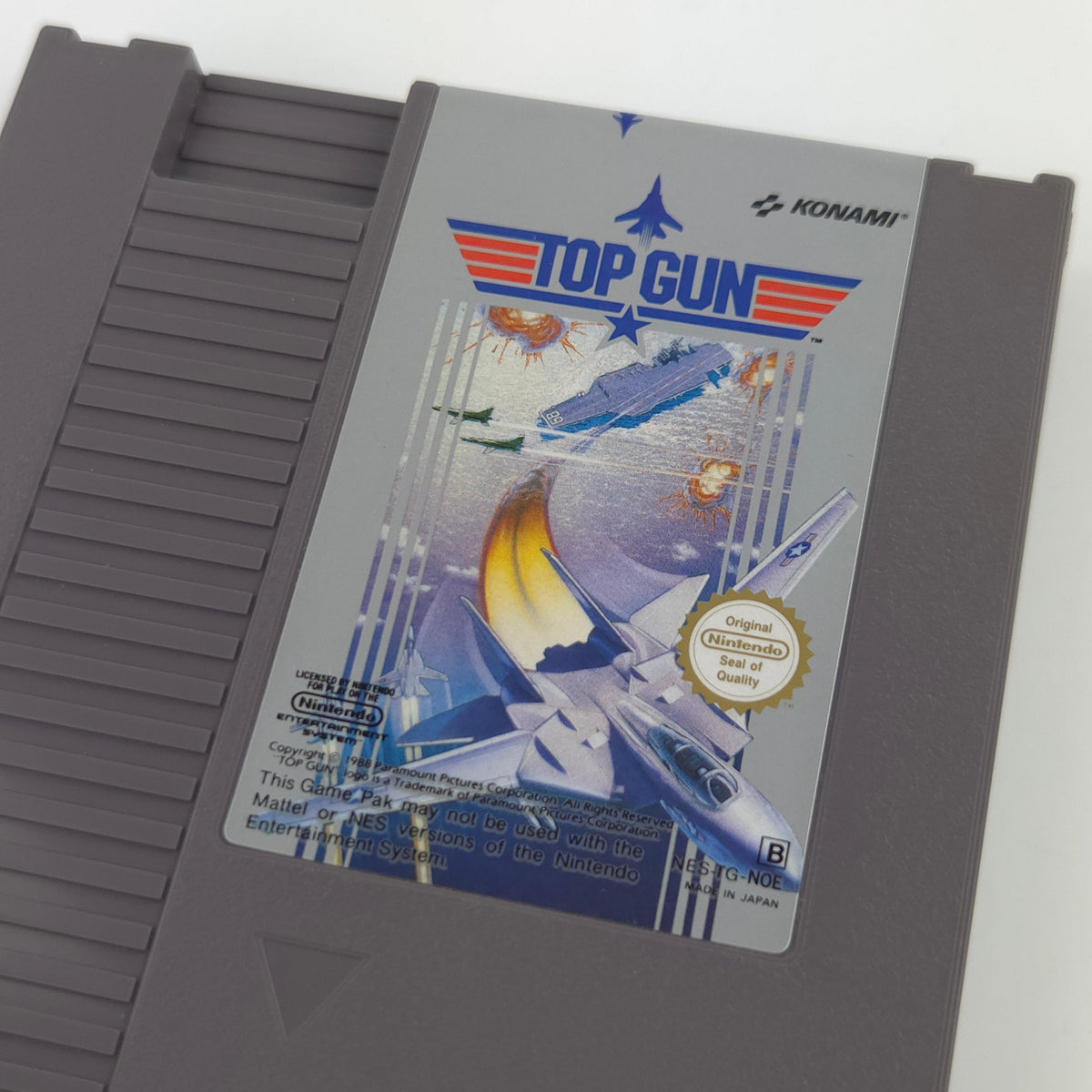 Nintendo NES Spiel Top Gun Modul Schutzhülle PAL NOE