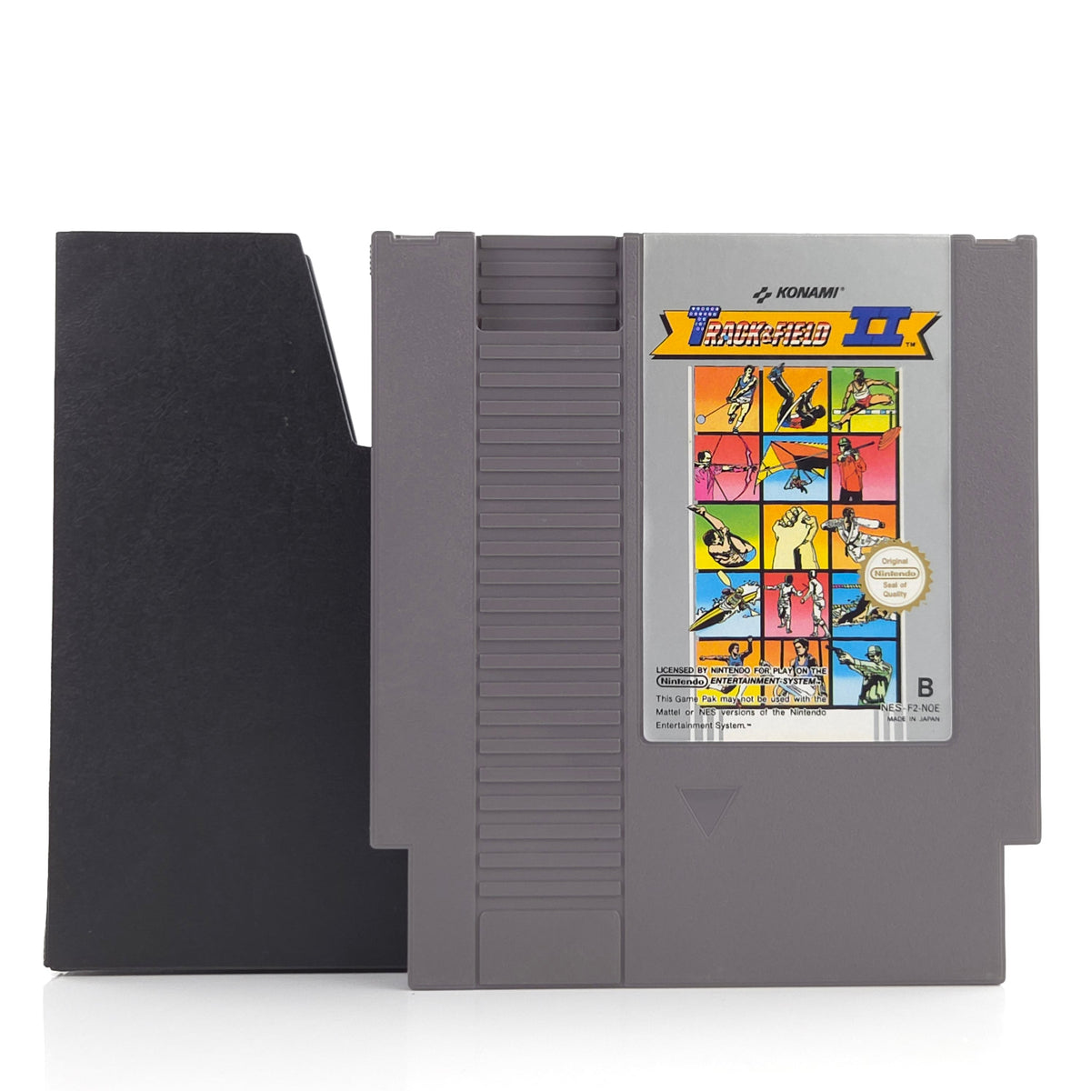 Nintendo NES Spiel Track Field II Modul Schuber NOE