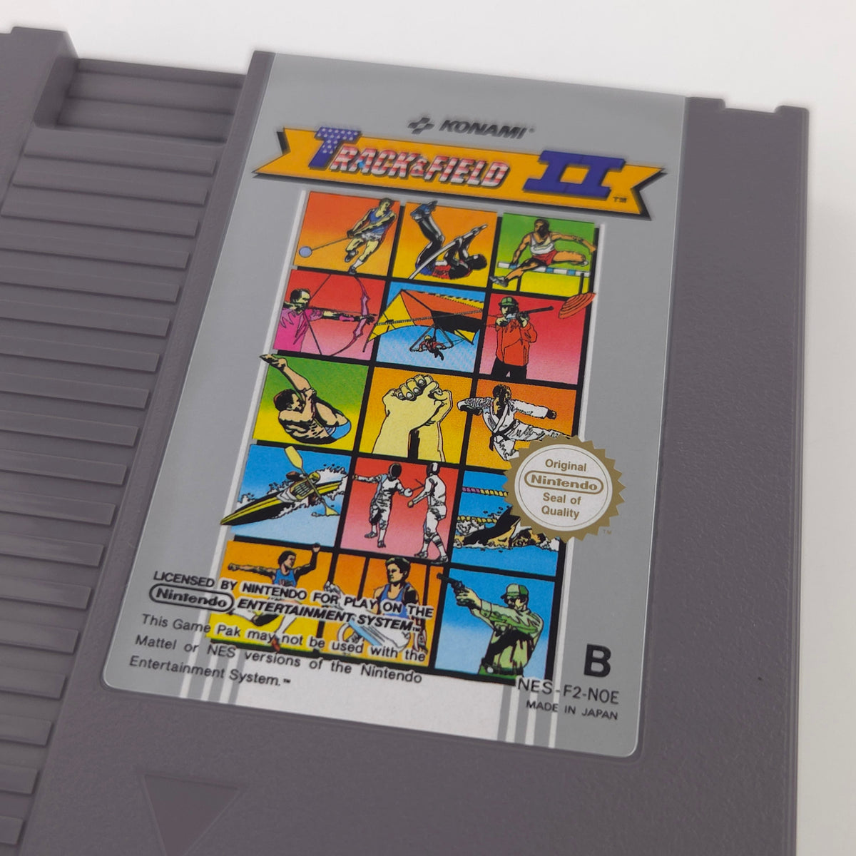 NES Spiel Track and Field II Modul Schuber PAL NOE Sport