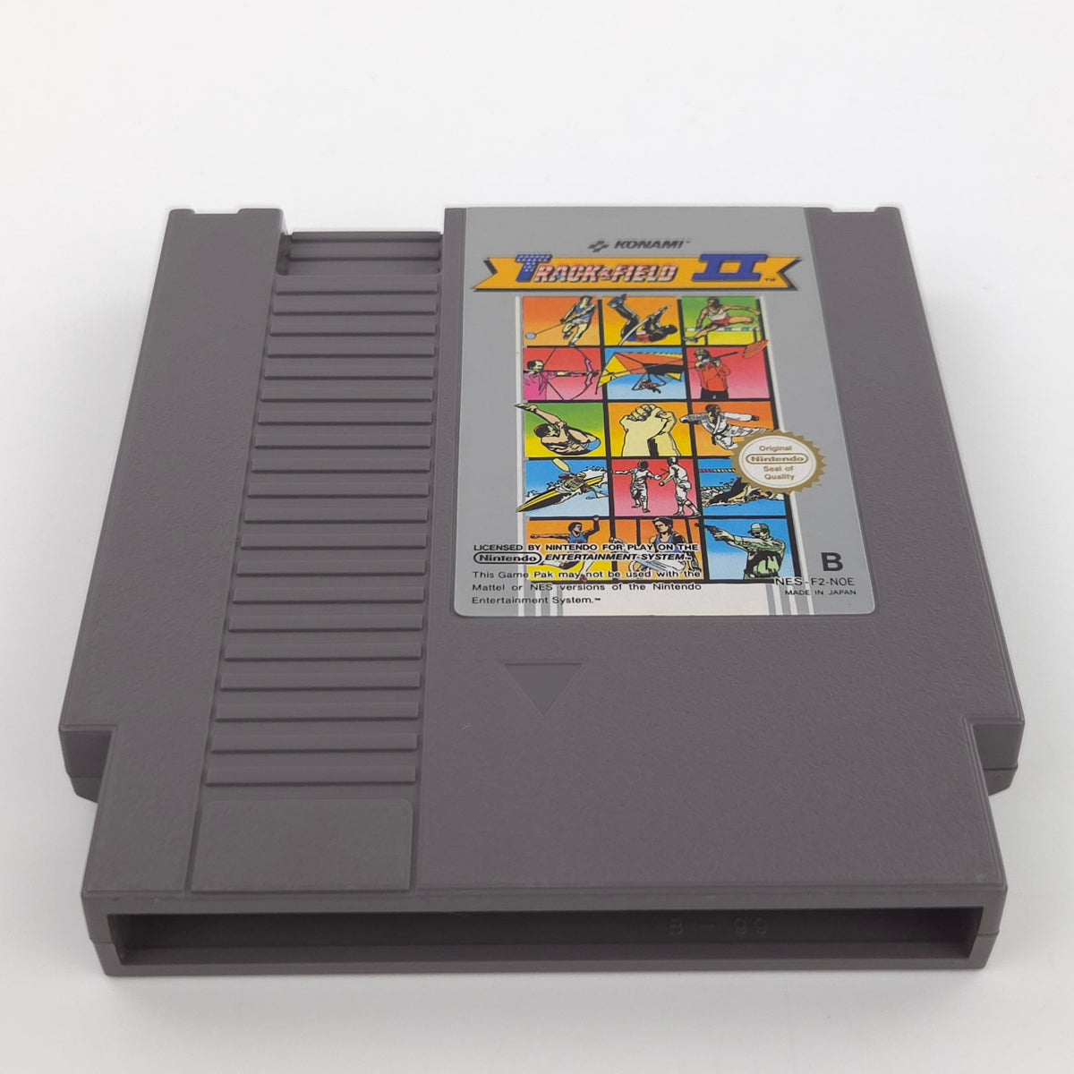 Nintendo NES Spiel Track Field II Modul Schuber NOE