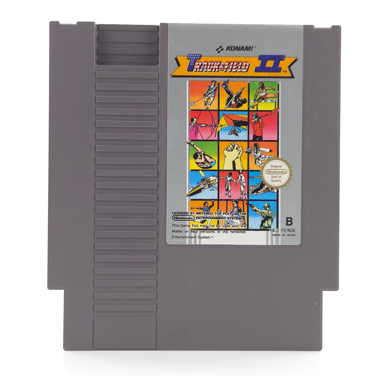 NES Spiel Track & Field II Modul Schutzhülle NOE PAL