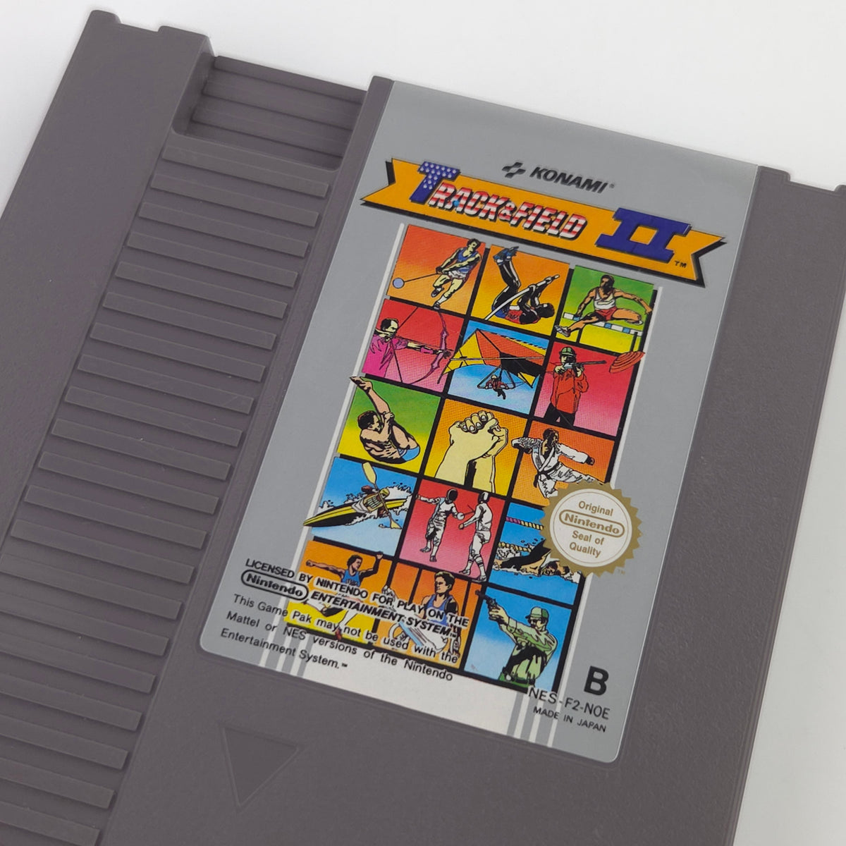 NES Spiel Track & Field II Modul Schutzhülle NOE PAL