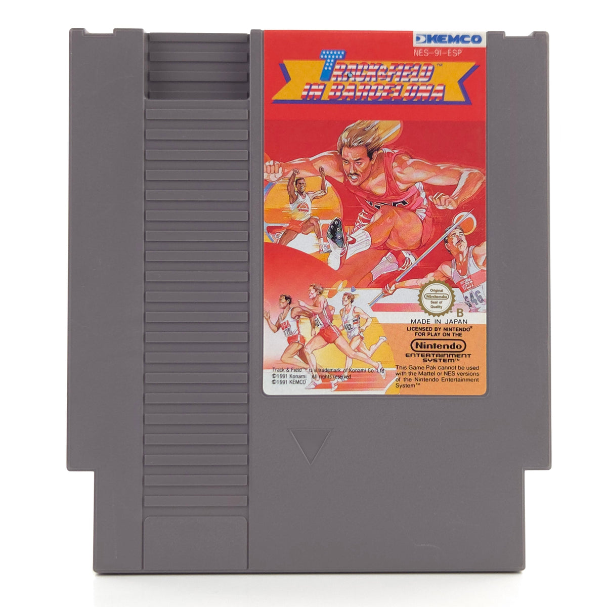 NES Spiel Track Field Barcelona Modul Schutzhülle PAL B
