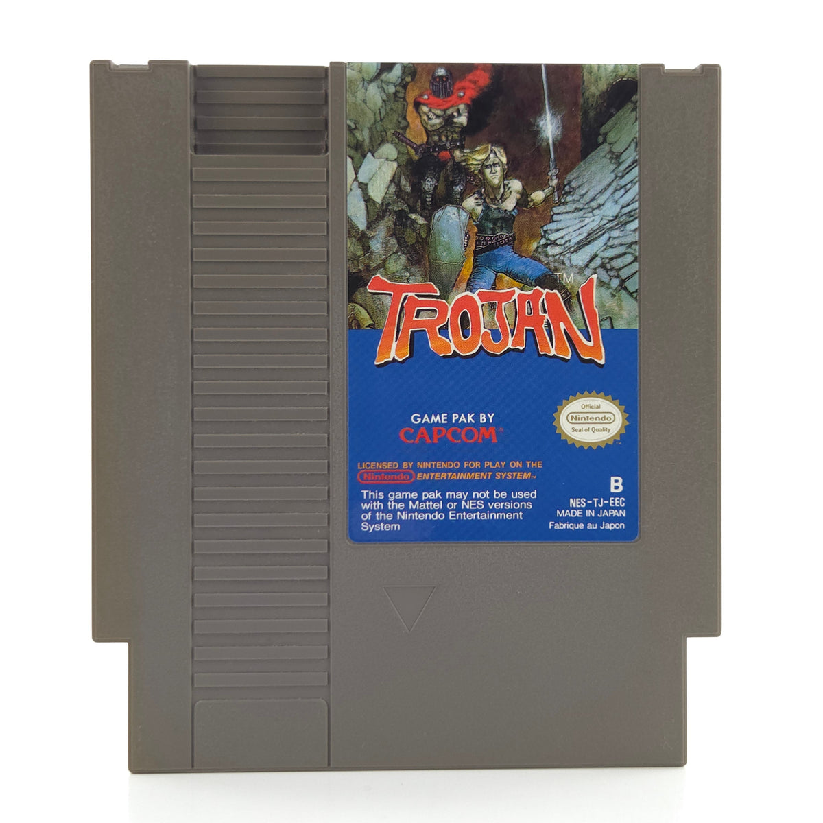 Nintendo NES Spiel Trojan Modul Schutzhülle CAPCOM PAL B