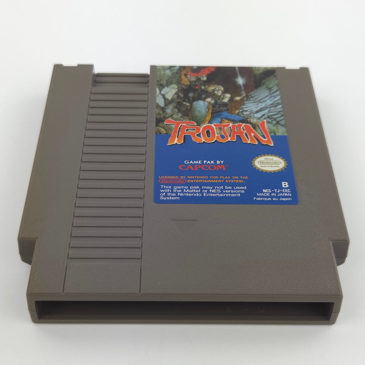 Nintendo NES Spiel Trojan Modul Schutzhülle CAPCOM PAL B