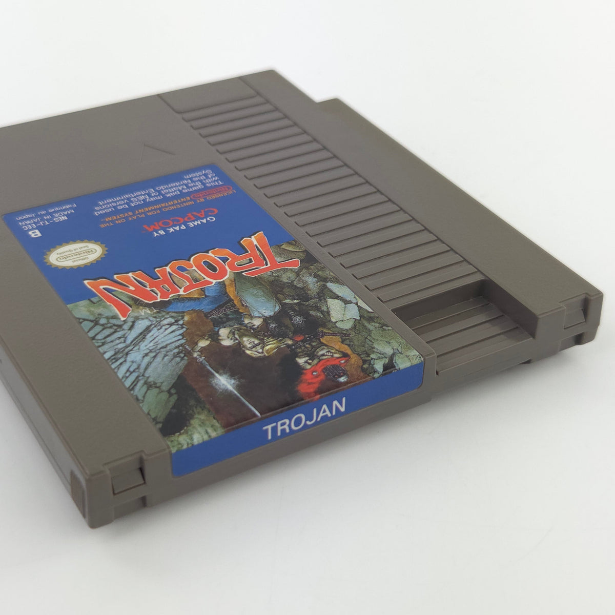 Nintendo NES Spiel Trojan Modul Schutzhülle CAPCOM PAL B