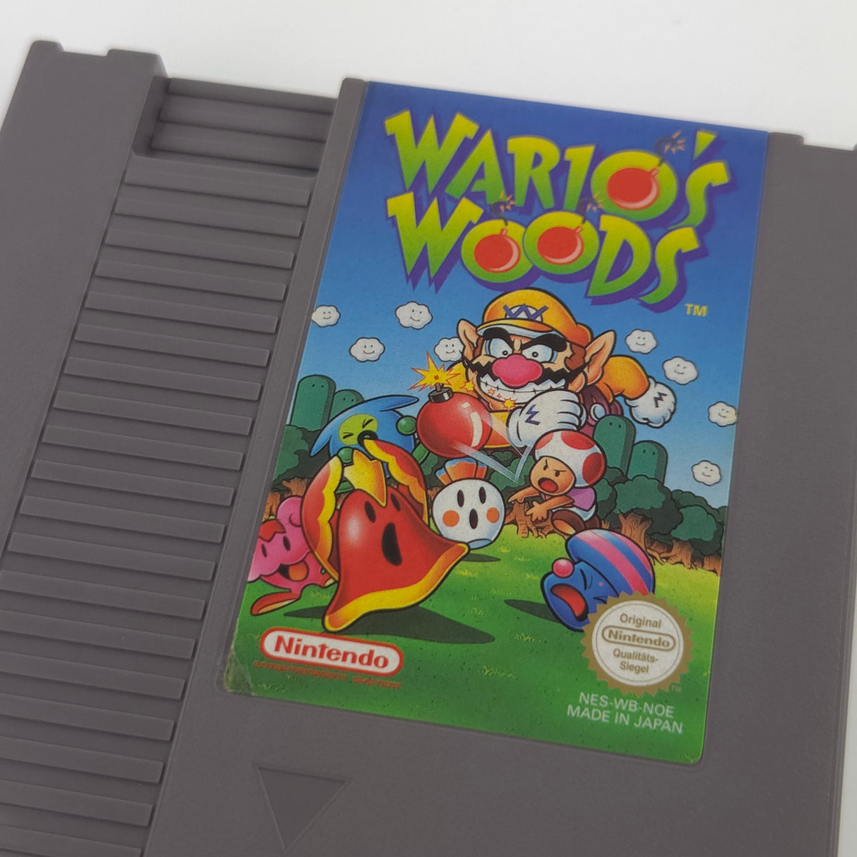 Nintendo NES Spiel Wario Woods Modul Schutzhülle PAL NOE