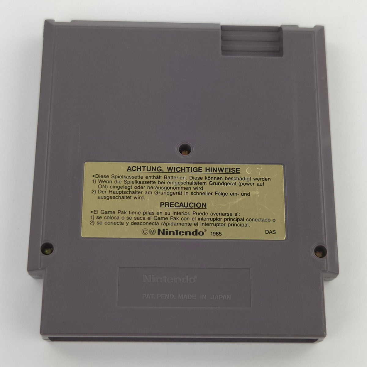 Nintendo NES Spiel Wario Woods Modul Schutzhülle PAL NOE