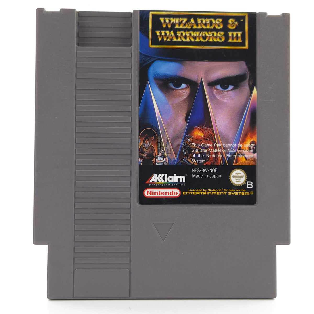 Nintendo NES Spiel Wizards & Warriors III Modul Hülle PAL