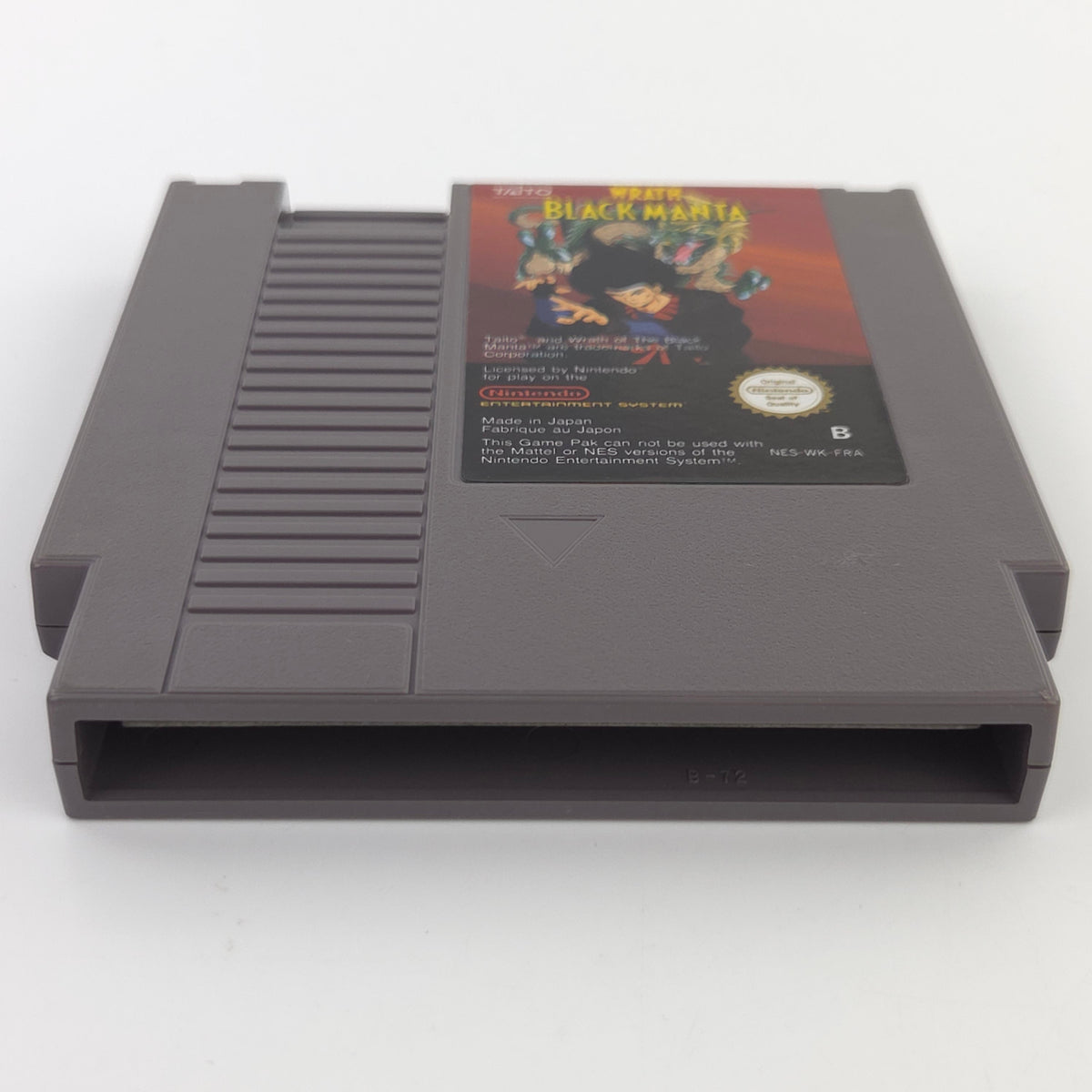 NES Spiel Wrath of the Black Manta Modul Schuber PAL-B