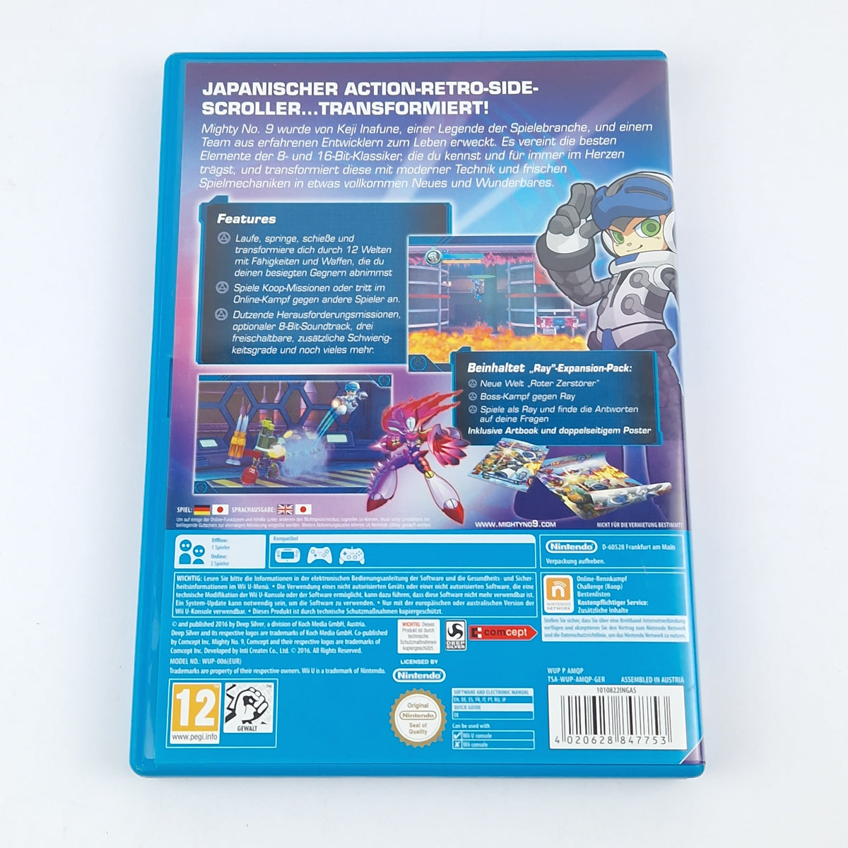 Nintendo Wii U Spiel: Mighty No. 9 - OVP Anleitung CD | PAL Version