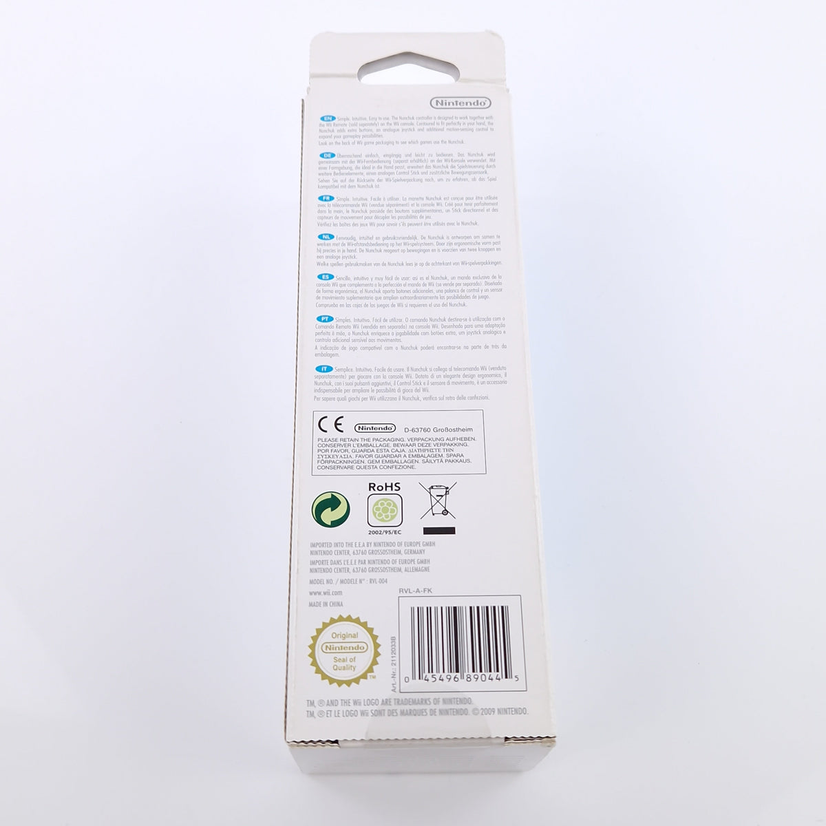 Nintendo Wii Zubehör – Original Nunchuk OVP schwarz Controller
