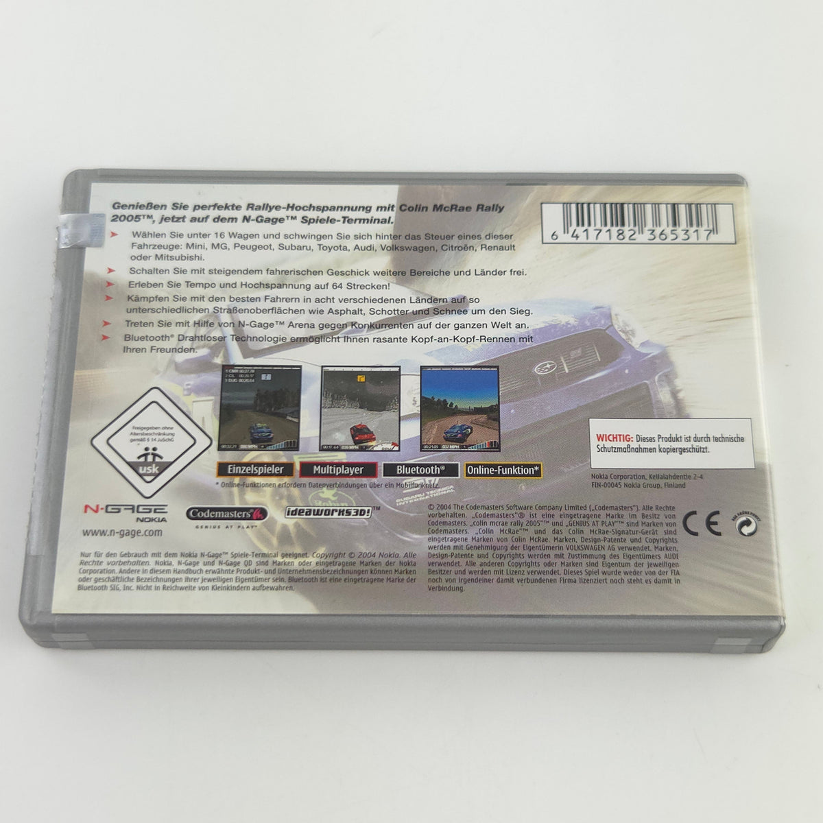 Nokia N-Gage Spiel Colin McRae Rally 2005 OVP PAL