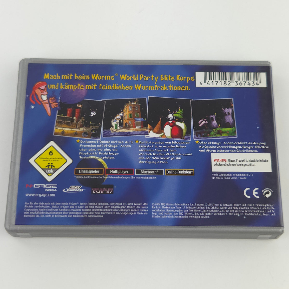 Nokia N-Gage Spiel Worms World Party OVP PAL