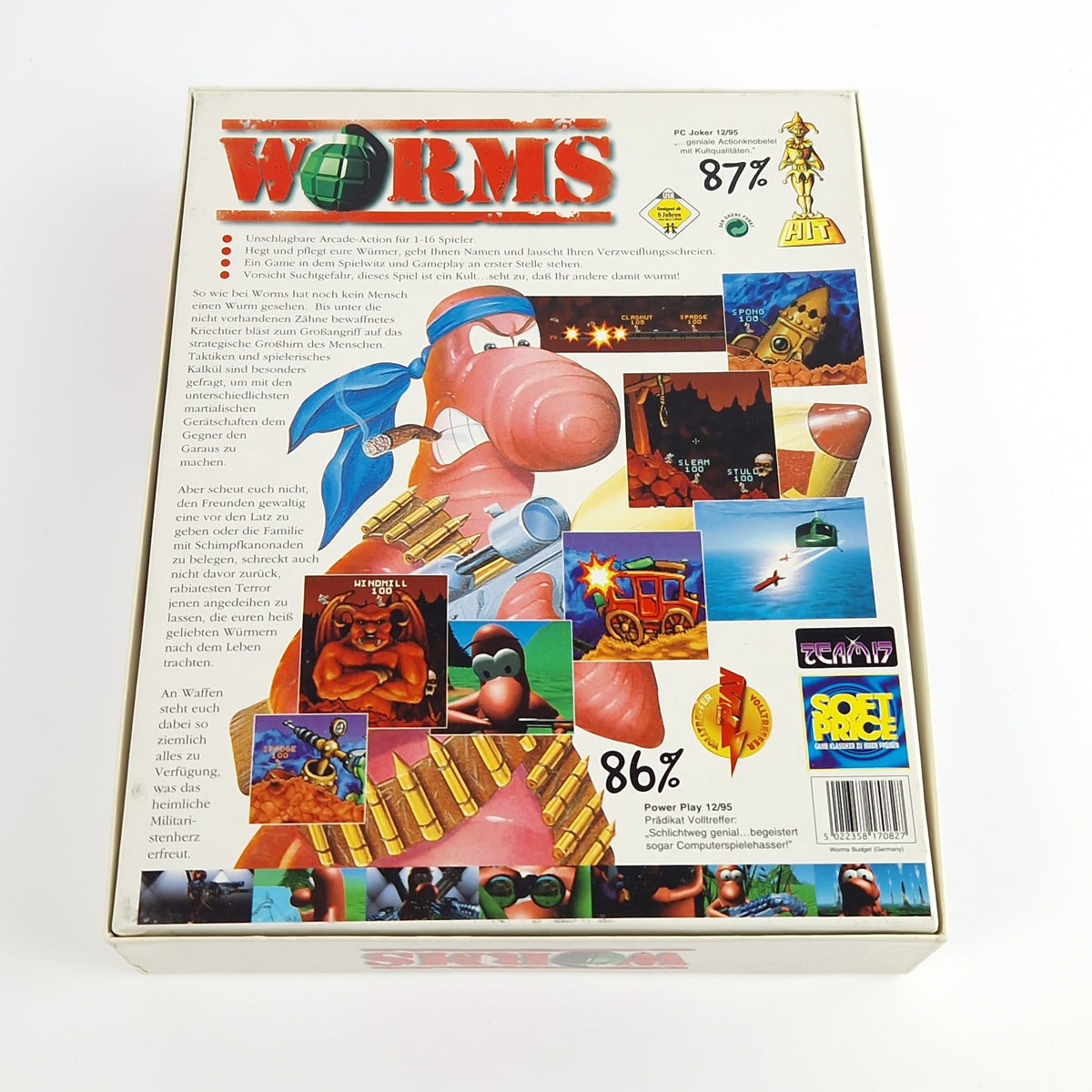 PC Spiel – Worms Big Box OVP Eurobox PAL