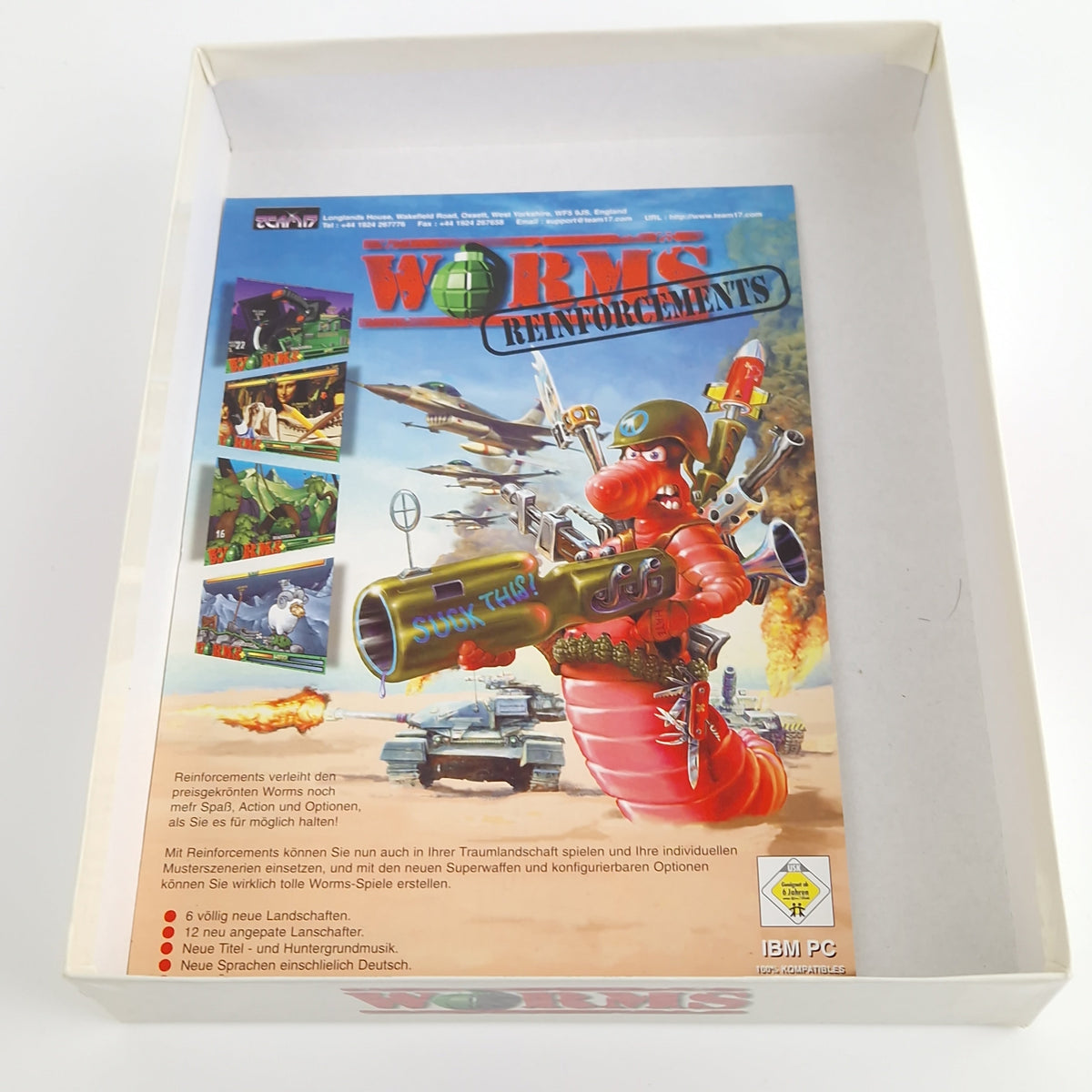 PC Spiel – Worms Big Box OVP Eurobox PAL