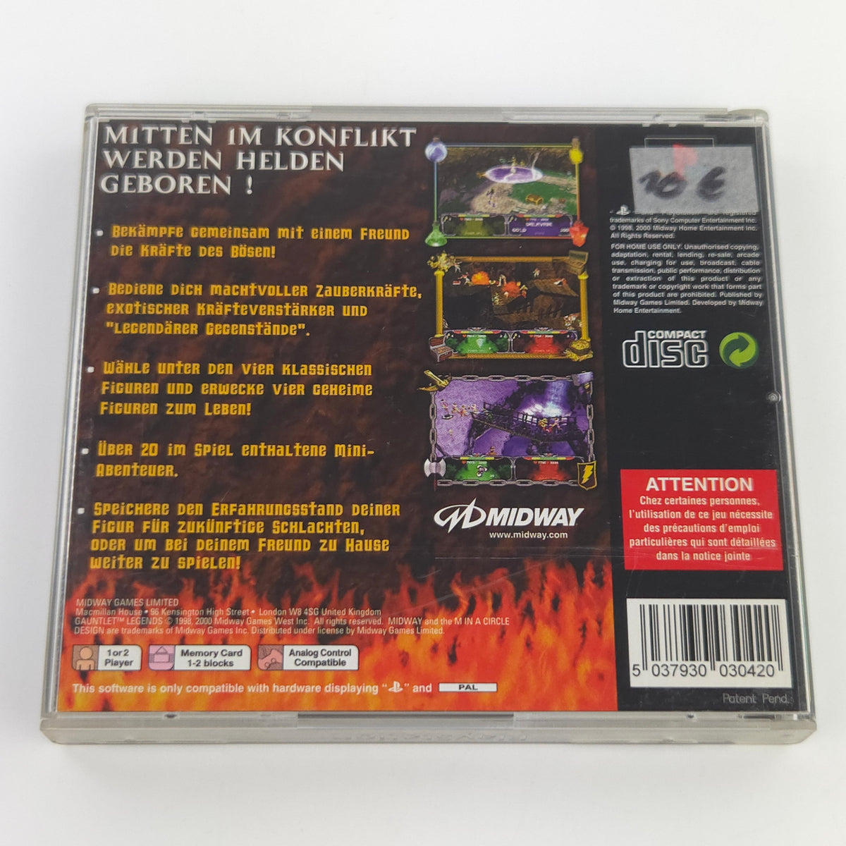 Playstation 1 Spiel Gauntlet Legends OVP ohne Anleitung