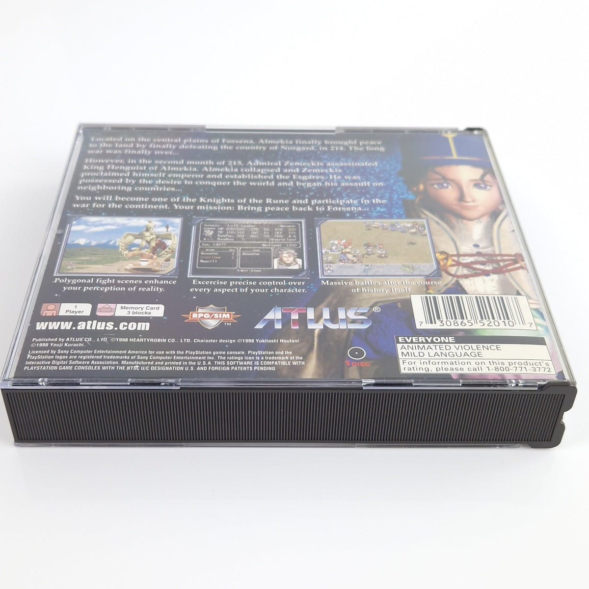 Playstation 1 Spiel – Brigandine mit Strategy Guide OVP