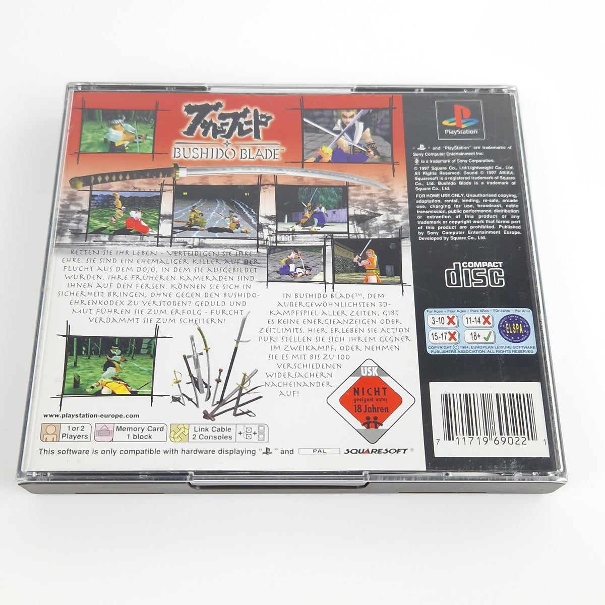 Playstation 1 Spiel – Bushido Blade mit Fighters Guide PS1