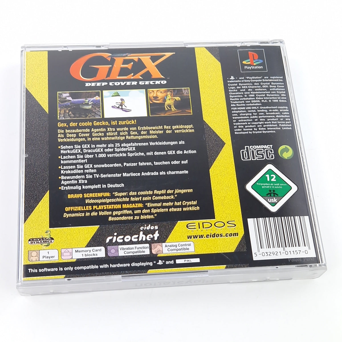 Playstation 1 Spiel – GEX Deep Cover Gecko OVP PS1