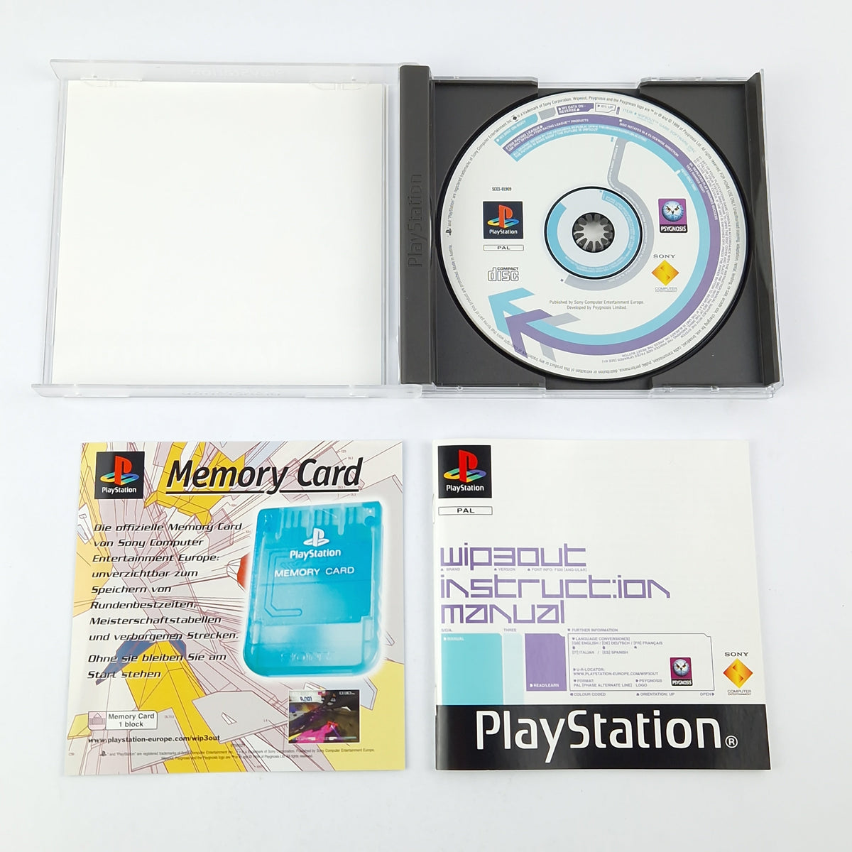 Playstation 1 Spiel – Wipeout OVP PAL PS1 PSX