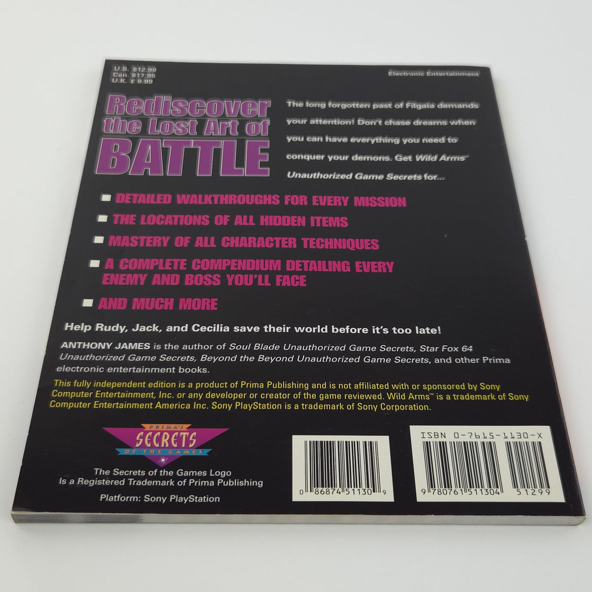 Playstation 1 Spiel – Wild Arms Primas Strategy Guide PS1