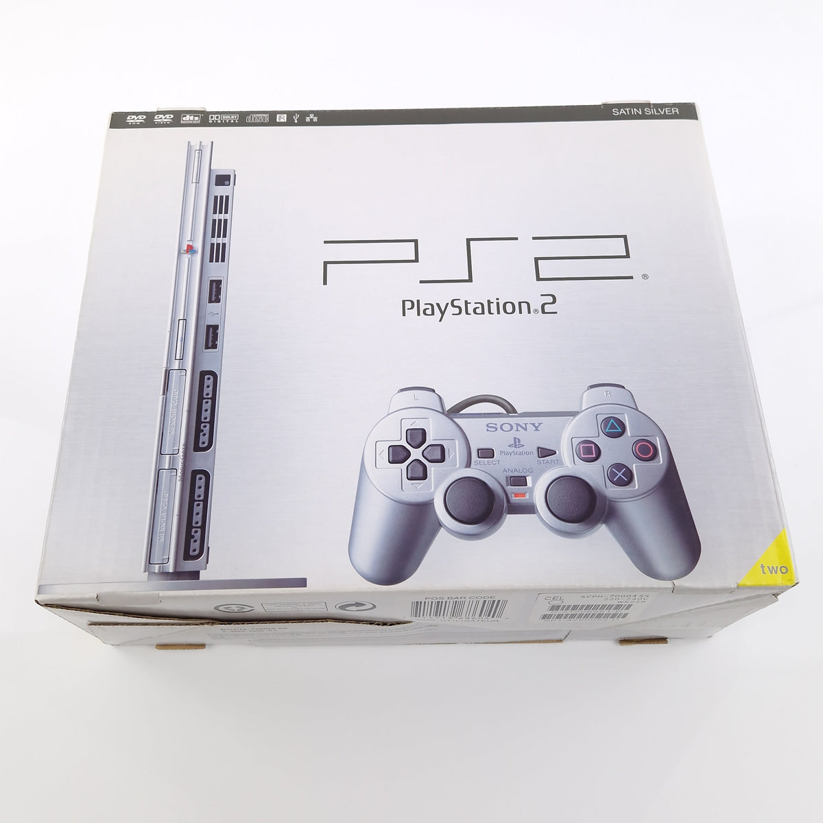 Playstation 2 Konsole Sony PS2 Slim Silber OVP PAL