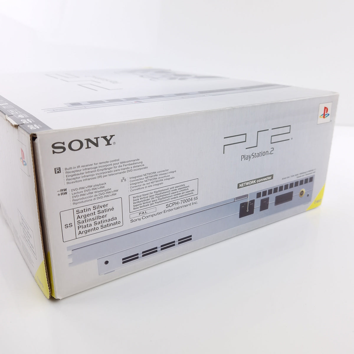 Playstation 2 Konsole Sony PS2 Slim Silber OVP PAL