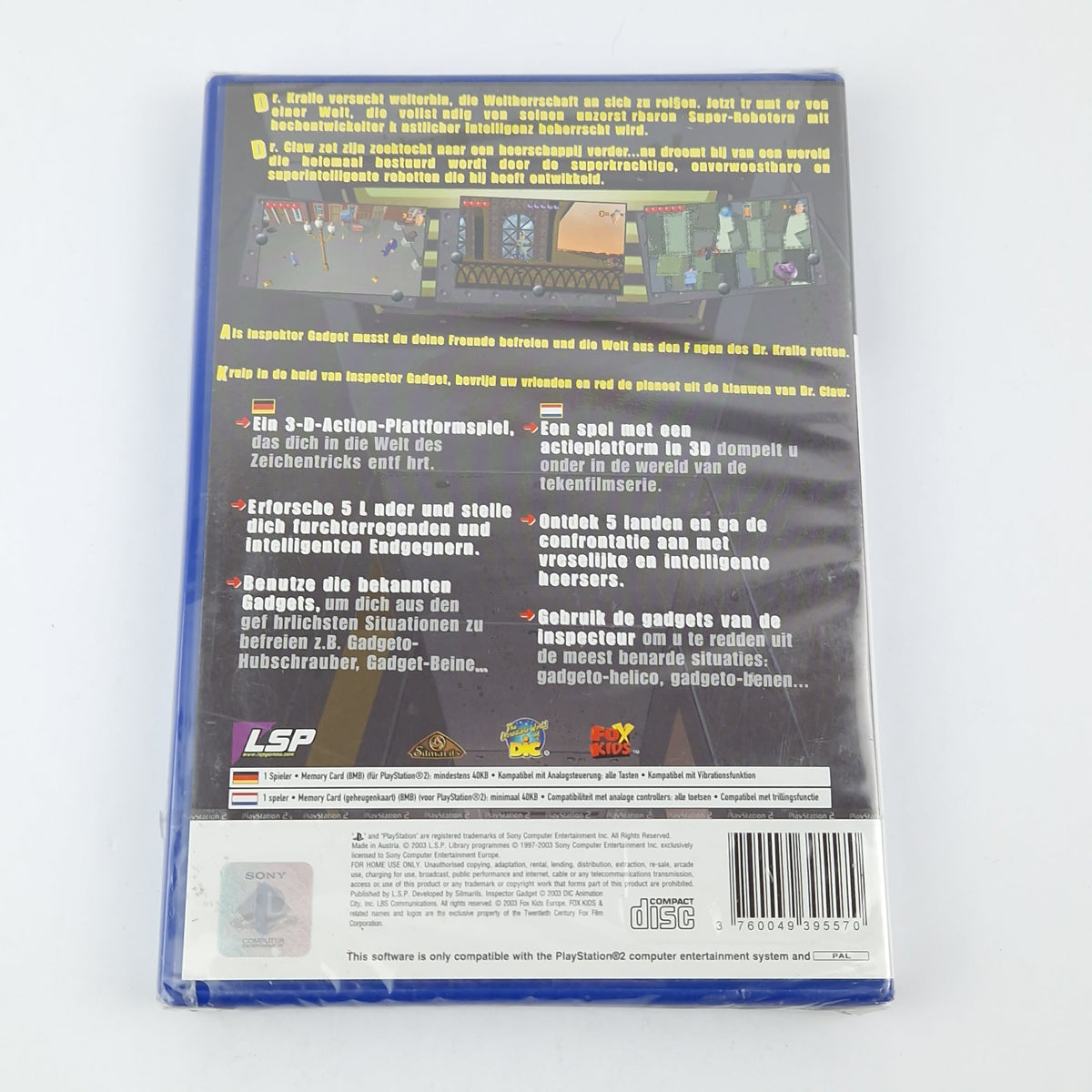Playstation 2 Spiel – Inspector Gadget Mad Robots (Neu)