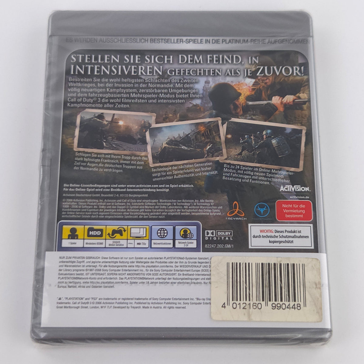 Playstation 3 Spiel Call of Duty 3 OVP Neu Sealed