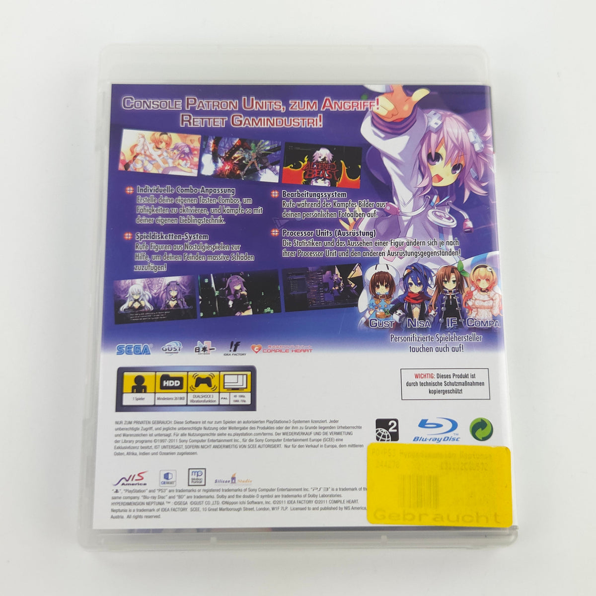 PlayStation 3 Spiel Hyperdimension Neptunia OVP