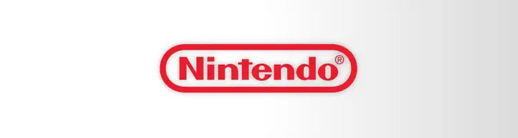 Rotes Nintendo-Logo mit weißer Beschriftung in einem abgerundeten rechteckigen Rahmen.
