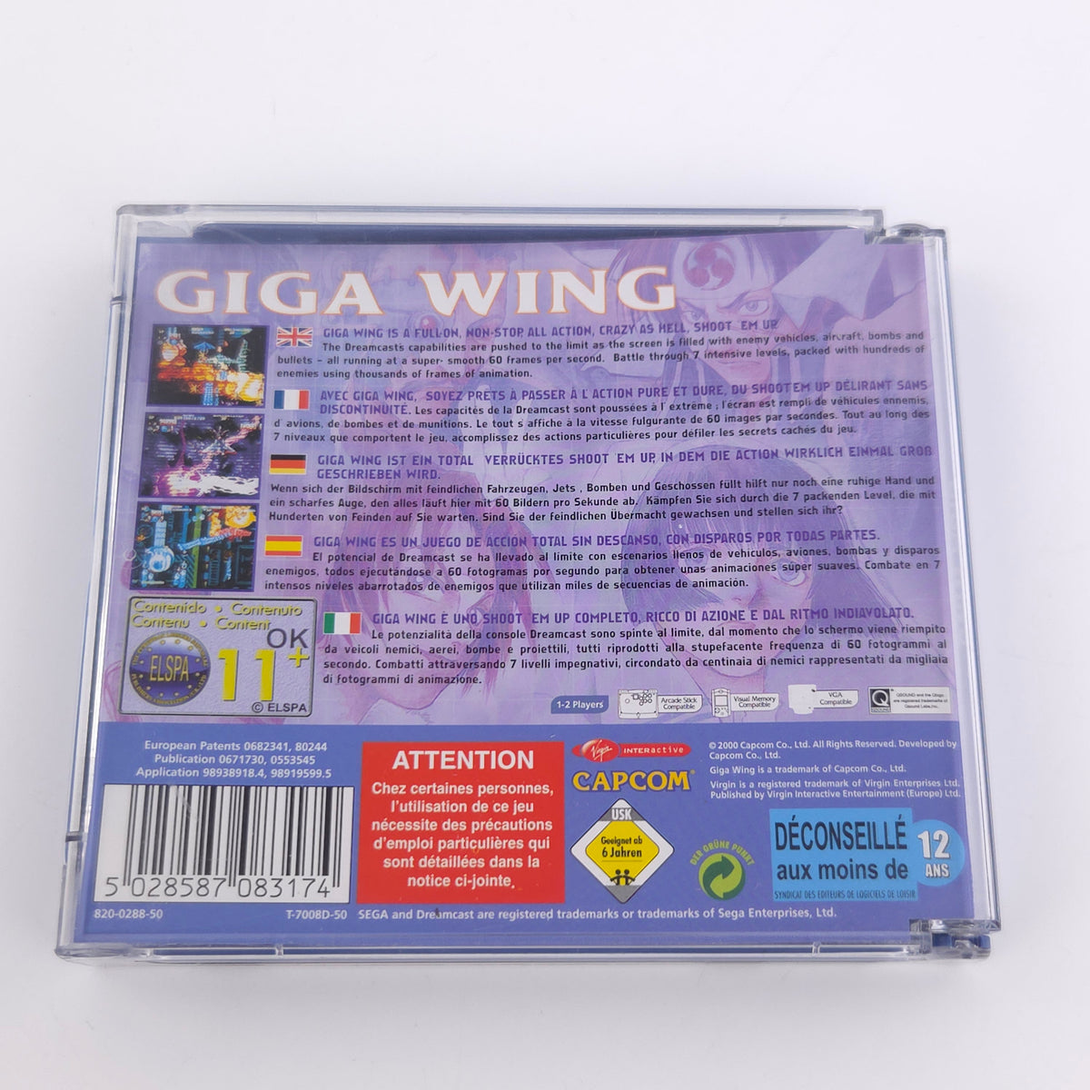 Sega Dreamcast Spiel – Giga Wing (PAL OVP)