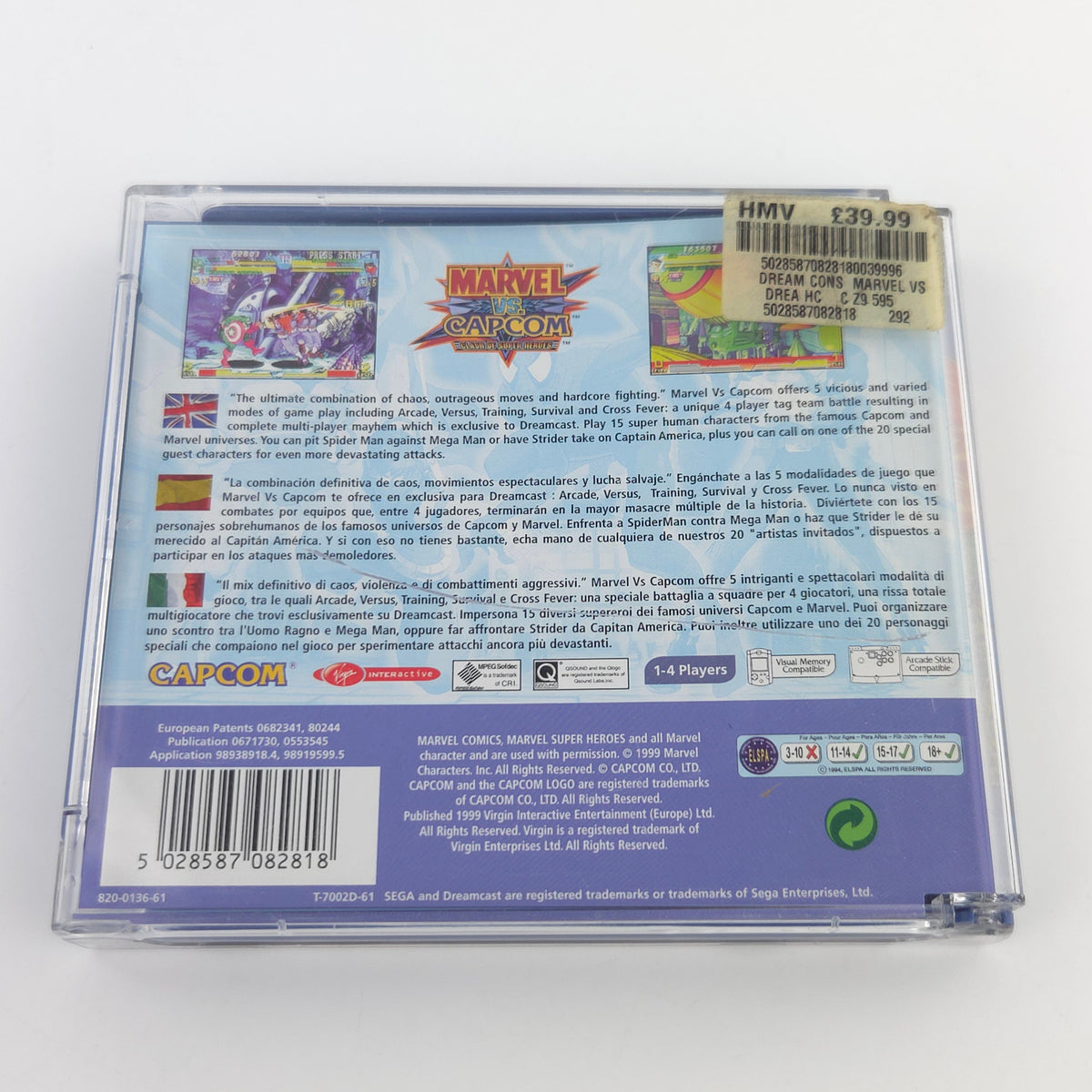 Sega Dreamcast Spiel – Marvel VS Capcom (PAL OVP)