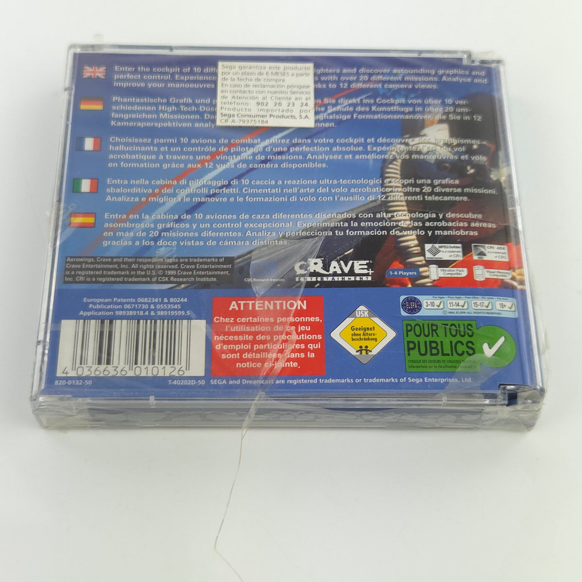 Sega Dreamcast Spiel – Aero Wings OVP Neu Sealed