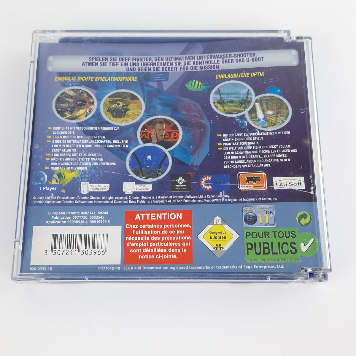 Sega Dreamcast Spiel – Deep Fighter (OVP PAL CIB)