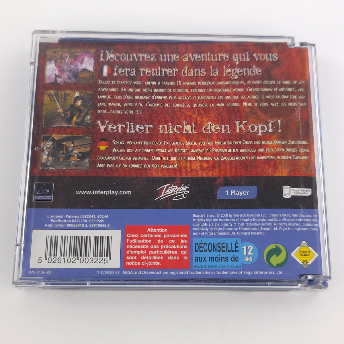 Sega Dreamcast Spiel Dragons Blood CIB PAL EUR OVP