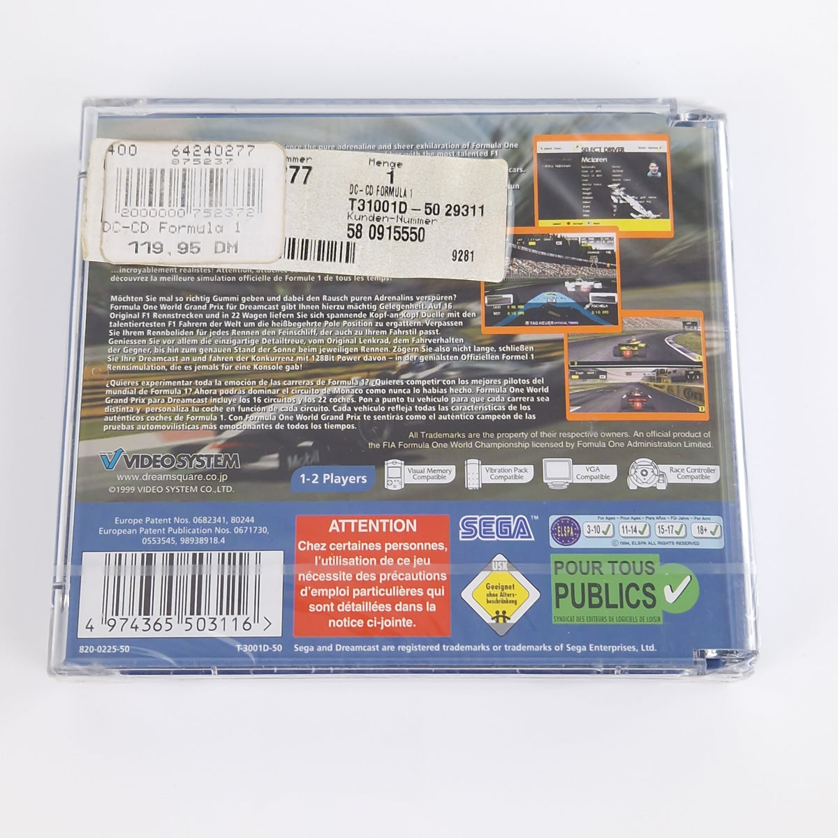 Sega Dreamcast Spiel – F1 World Grand Prix Neu OVP PAL