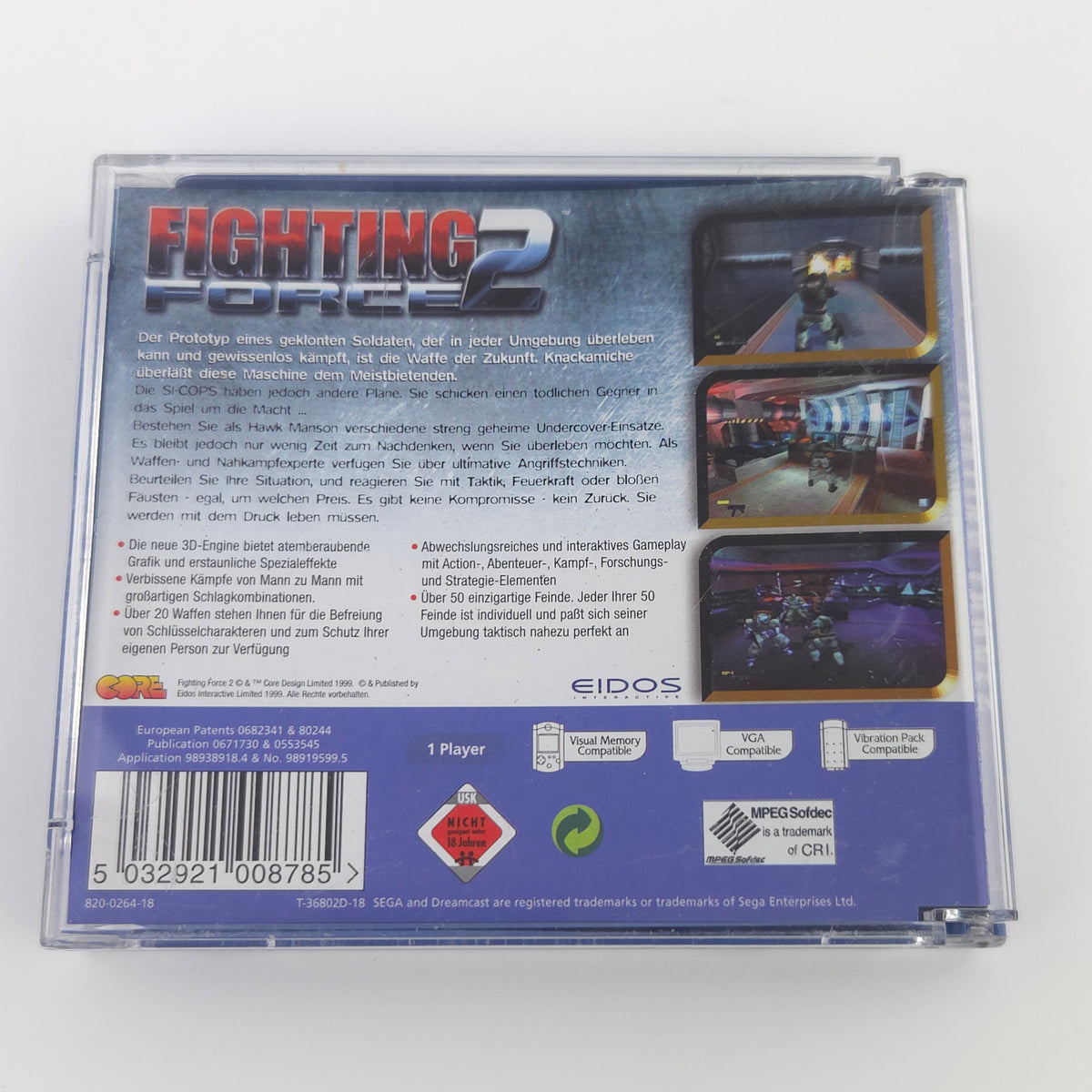Sega Dreamcast Spiel Fighting Force 2 OVP PAL USK18