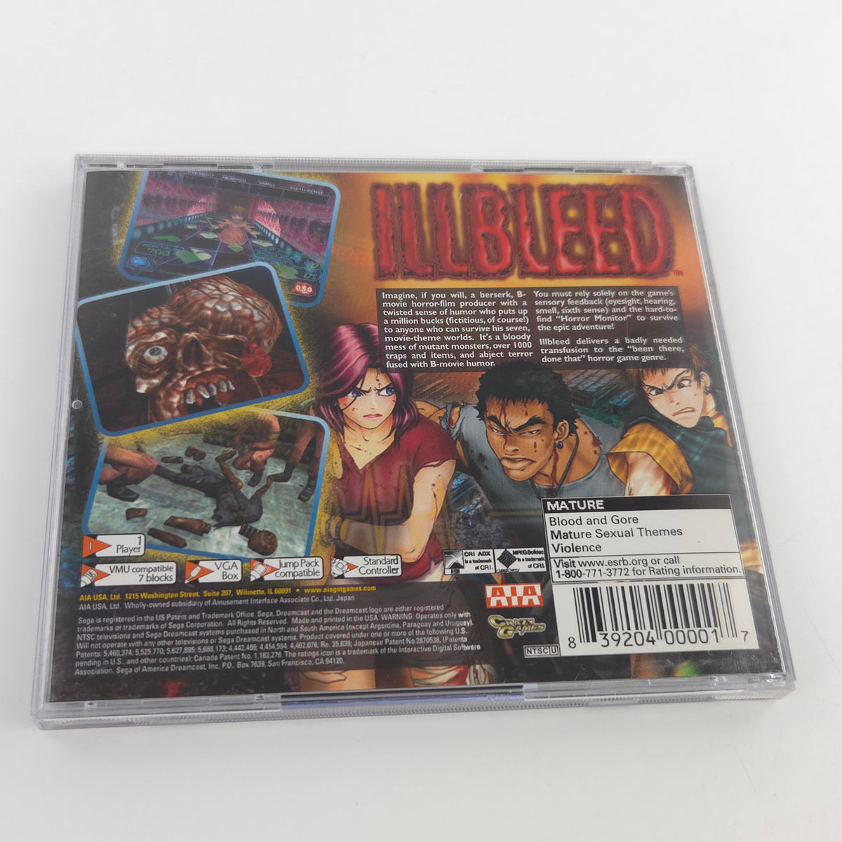 Sega Dreamcast Spiel ILLbleed NTSC USA OVP USK18