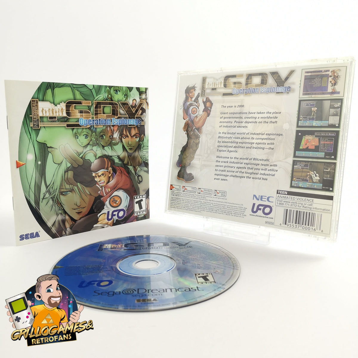 Sega Dreamcast Spiel – Industrial SPY Operation (NTSC-USA OVP)