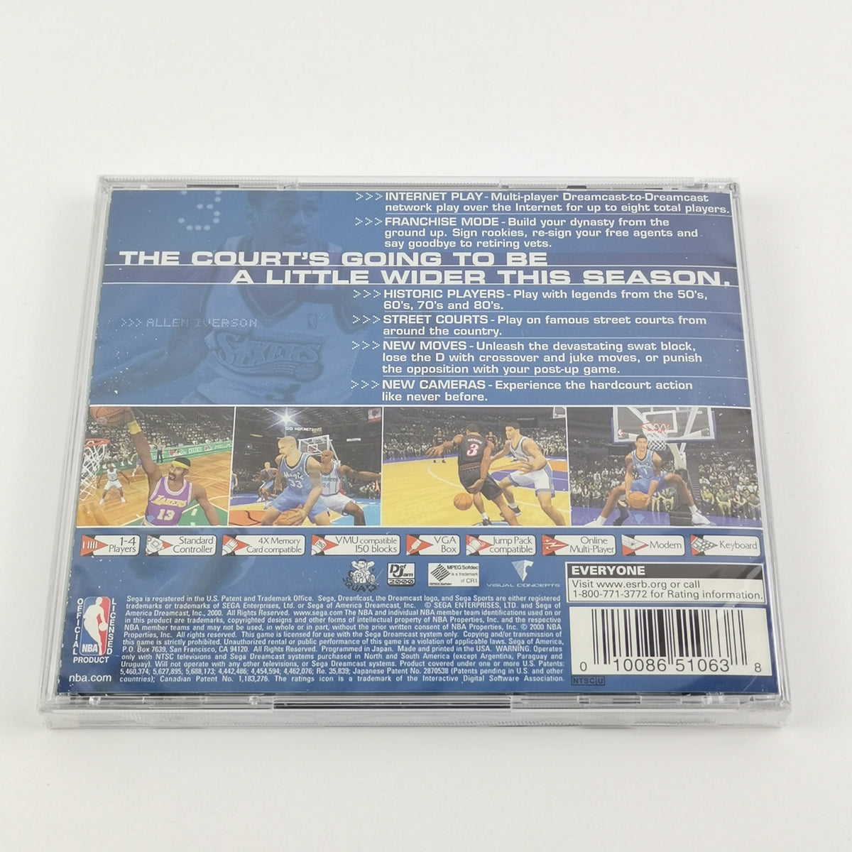Sega Dreamcast Spiel – NBA 2K1 Basketball Neu OVP USA