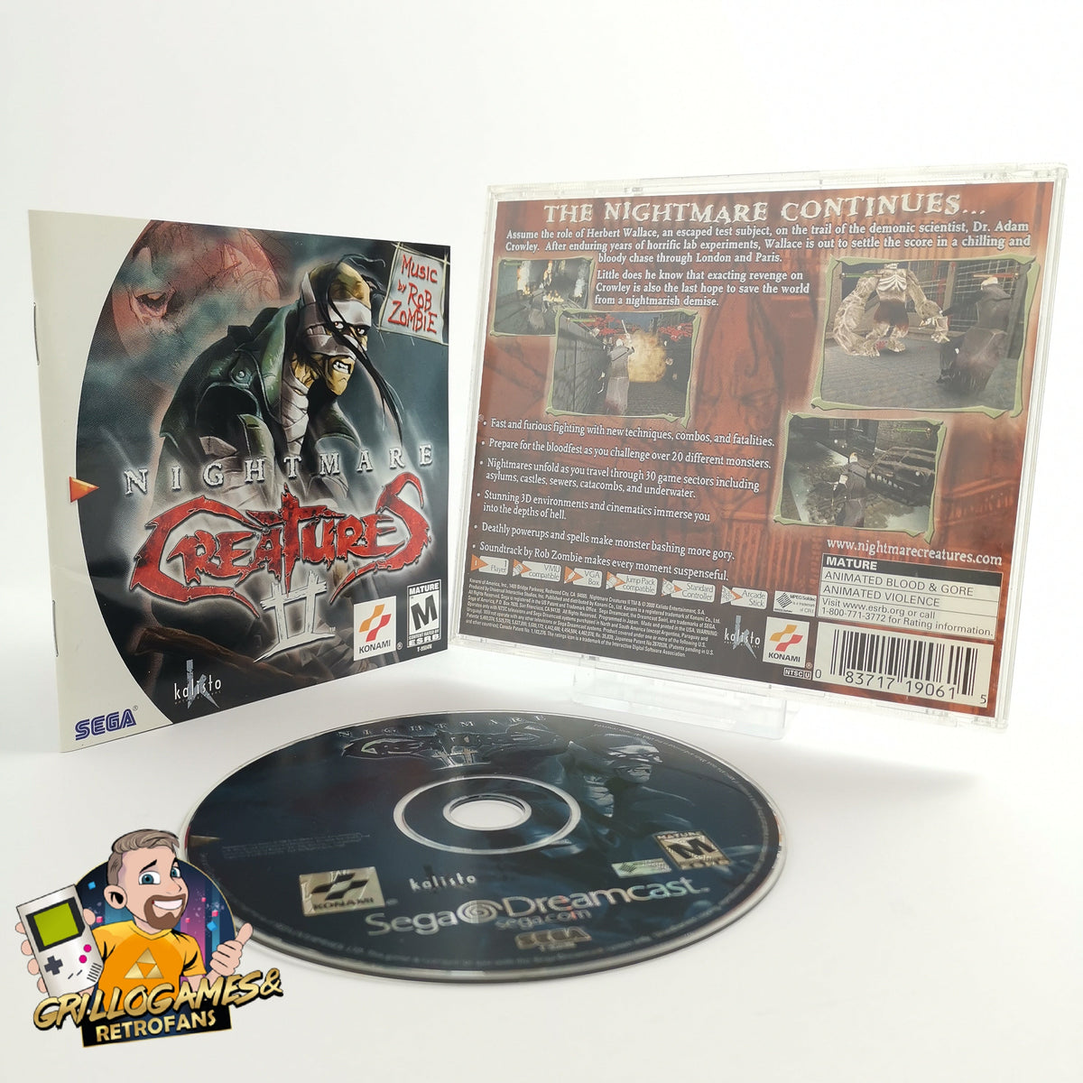 Sega Dreamcast Spiel – Nightmare Creatures II NTSC-U/C OVP